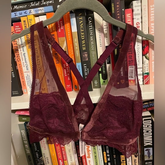 Victoria's Secret Other - Maroon sheer velvet lined Victoria’s Secret bralette